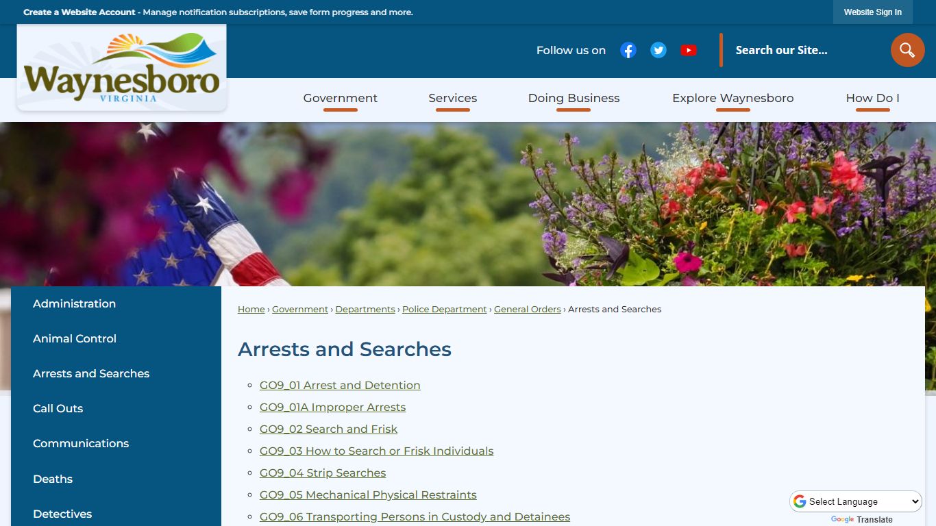 Arrests and Searches | Waynesboro, VA - Official Website