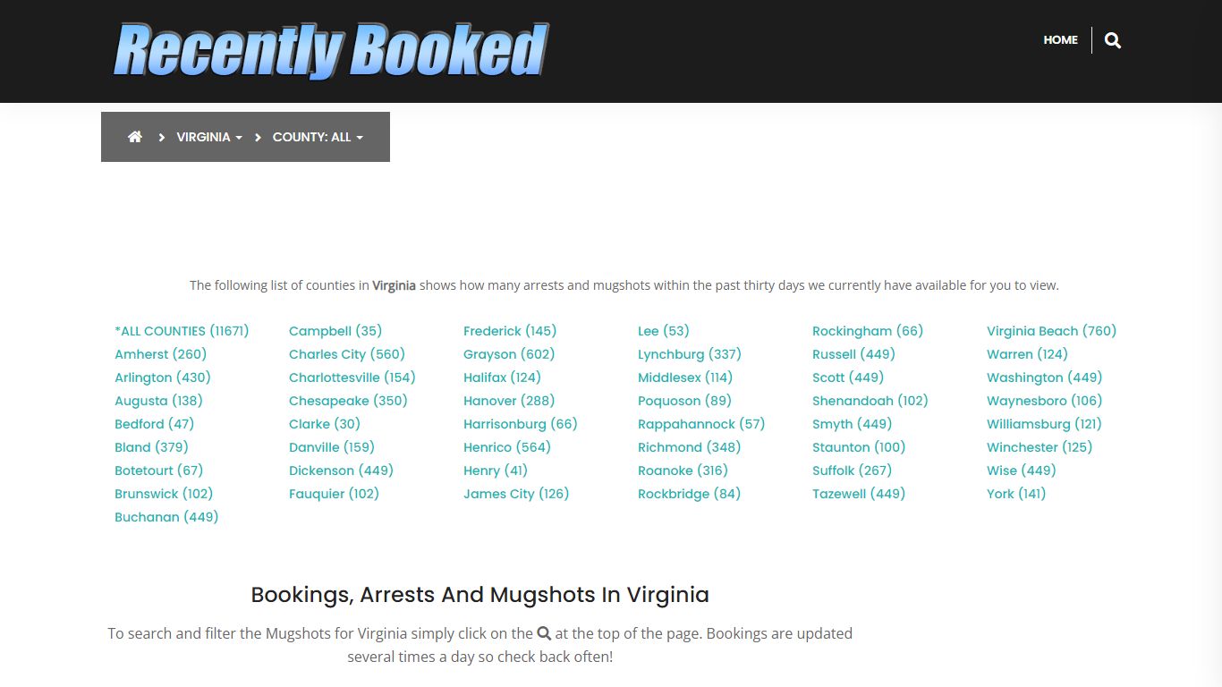 Bookings, Arrests and Mugshots in James City County, Virginia